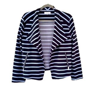 Calvin Klein Striped Ponte Knit Jacket Sz.L